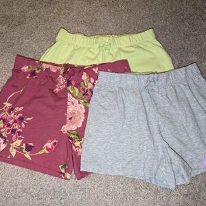 Floral, Yellow, and Gray Shorts Set